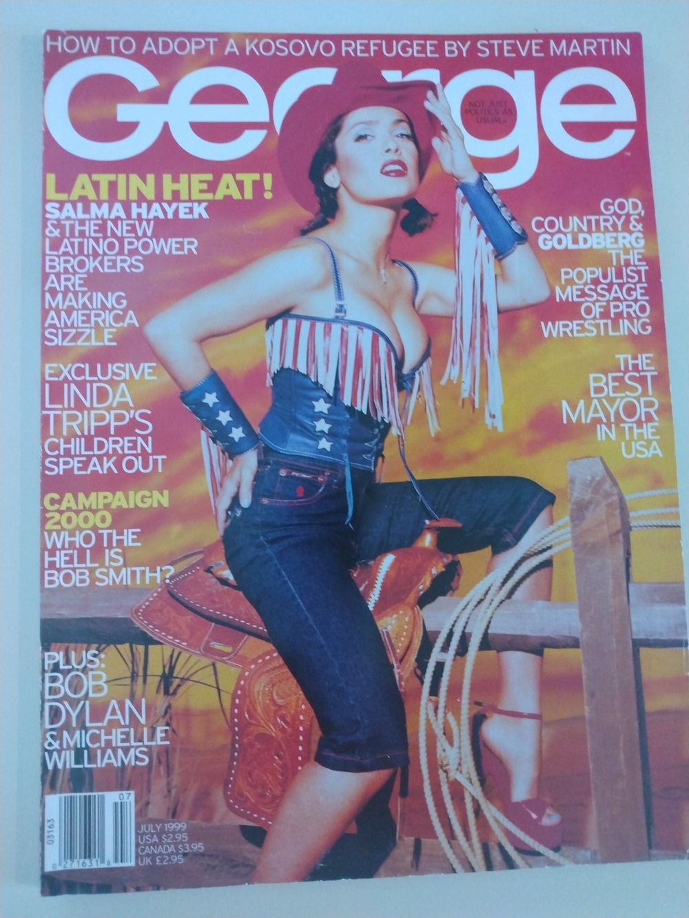 George Red, Blue, White Retro Pinup Magazine Art